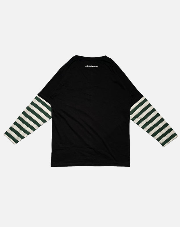 T-shirt Persebaya Surabaya Double Layer Stripe - Black