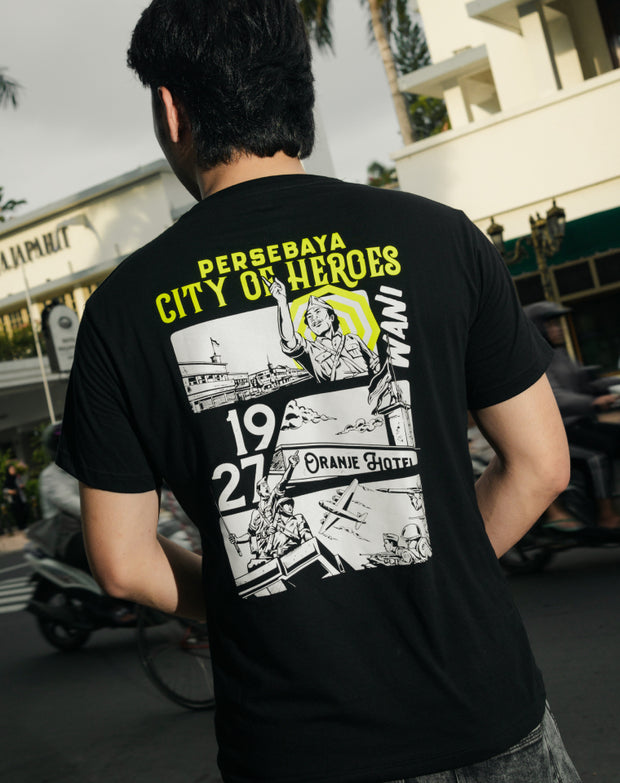 T-shirt Persebaya Heroes City Story - Black