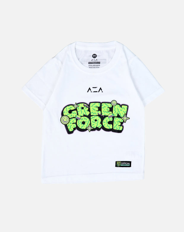 T-shirt Kids Persebaya Pattern Green Force - White