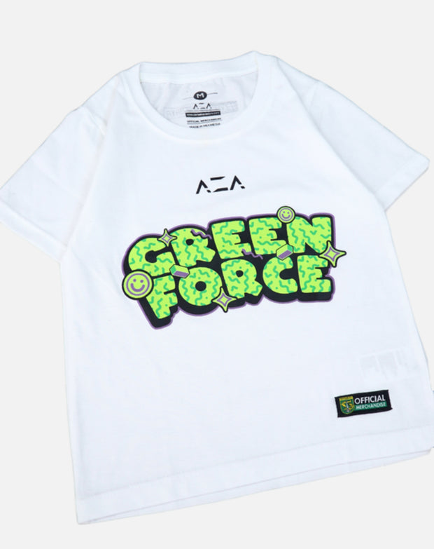 T-shirt Kids Persebaya Pattern Green Force - White