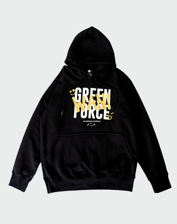 Jaket Hoodie Persebaya Green Force Wani - Black