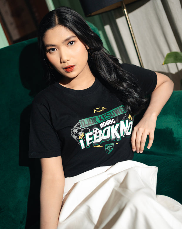 T-shirt Persebaya Ojok Kesuwen Ndang Lebokno - Black