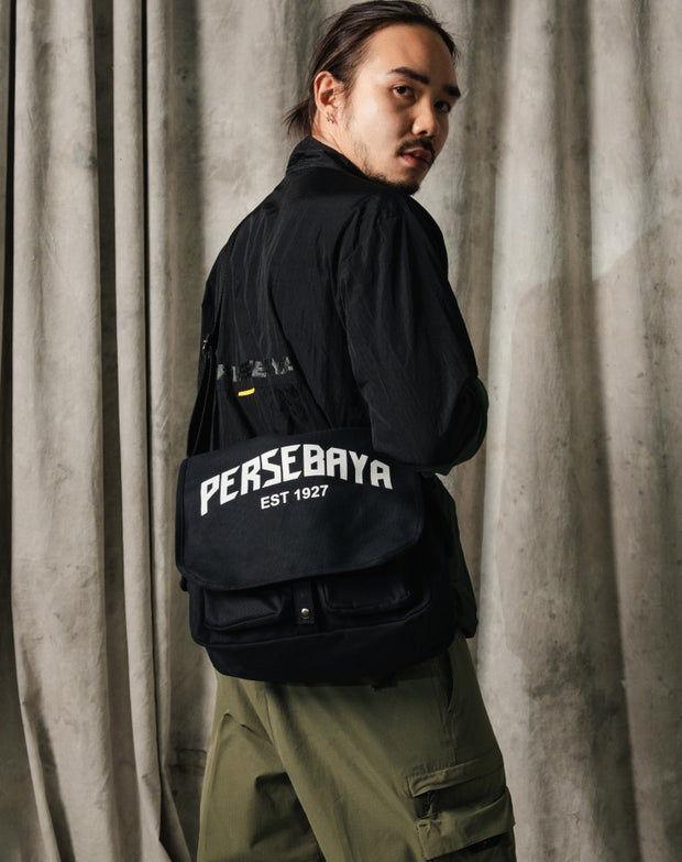 Tas Persebaya Messenger Kanvas - Black