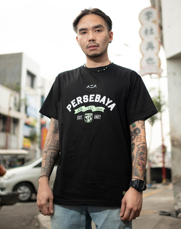 T-shirt Persebaya Satu Nyali Wani Est 1927 - Black