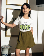 T-shirt Kids Persebaya Pattern Green Force - White